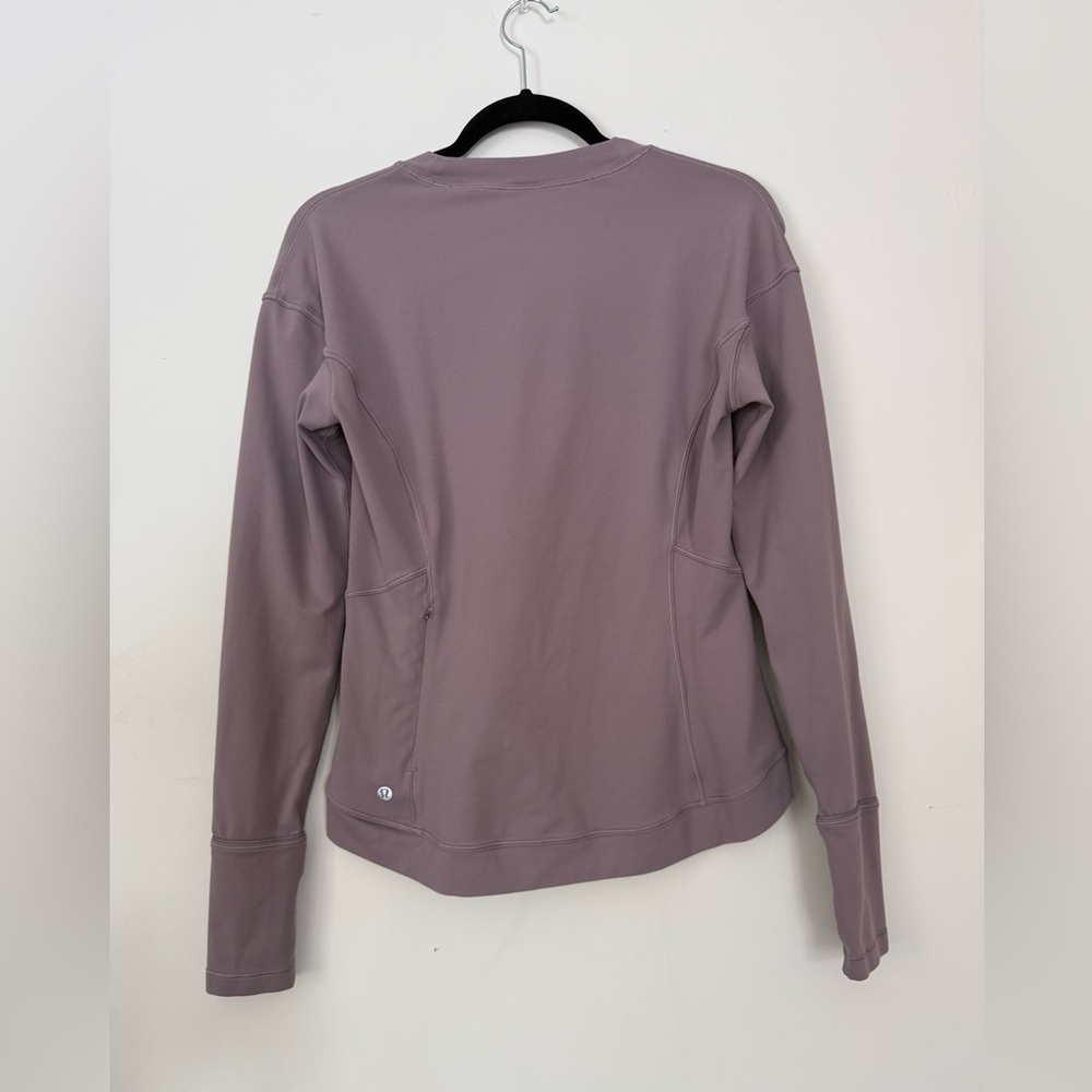 Lululemon Close to Crossing Long Sleeve Rulu Violet Verbena Purple Size 10 - Picture 2 of 6